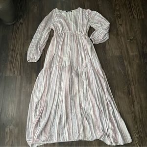 Few Moda NEW Striped Boho Tiered Maxi Dress